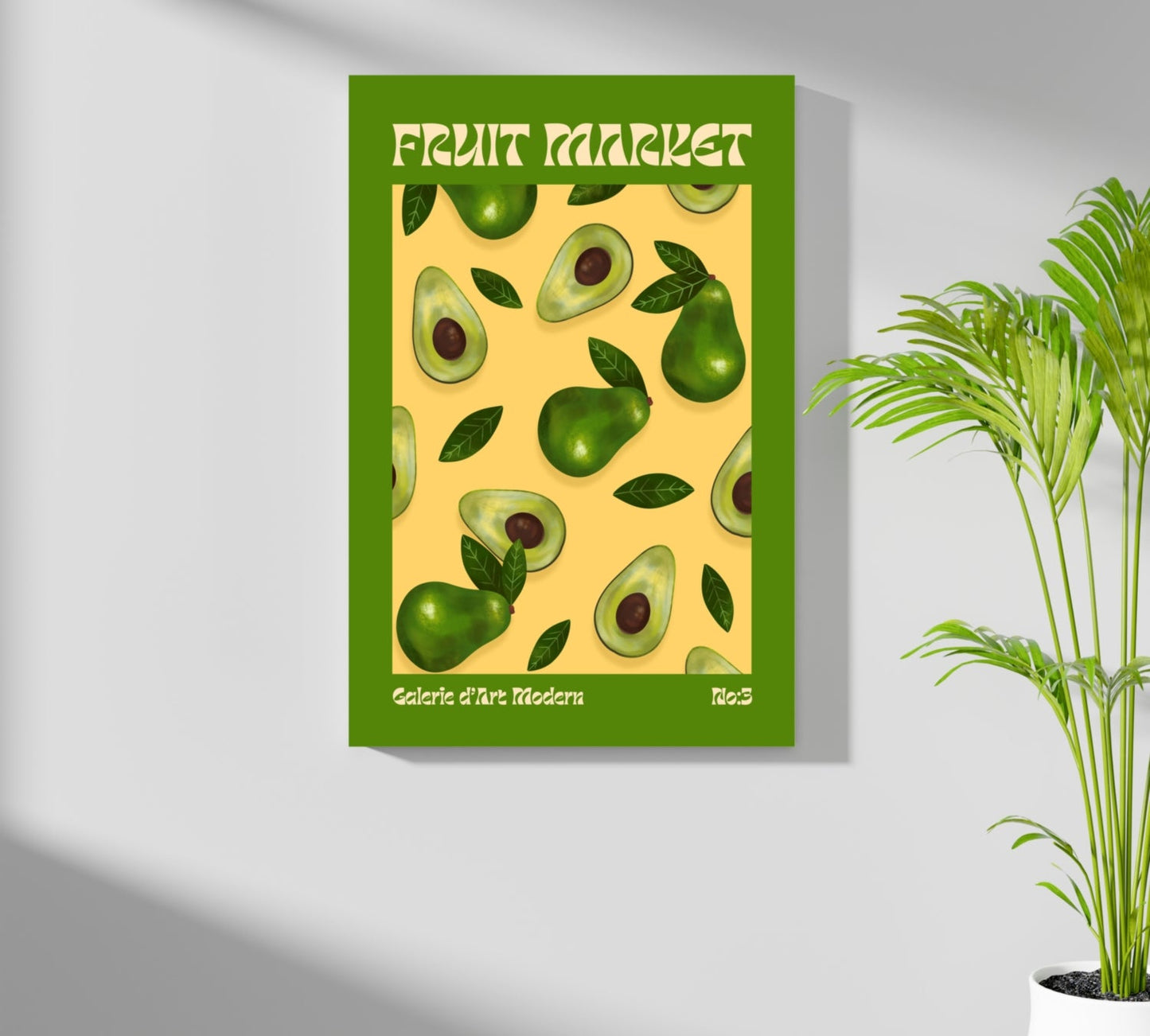 Modern Art Gallery Avocados Aluminum Print