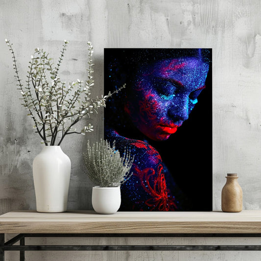 Painted Woman Aluminum Print