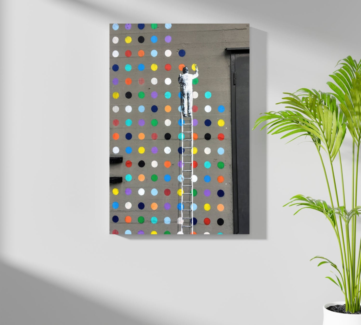 Banksy Dots Aluminum Print