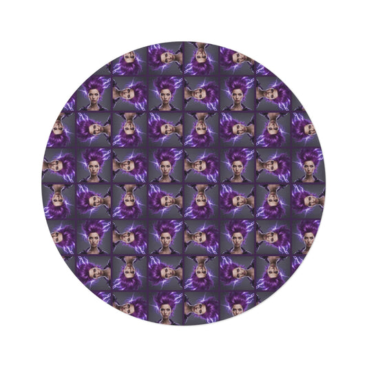 Brainstorm Round Rug for Epilepsy Awareness