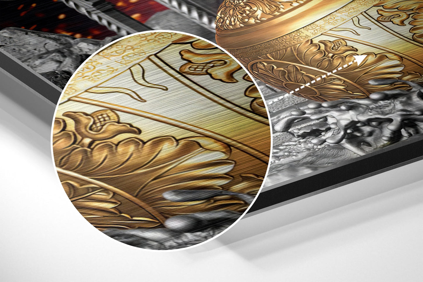 Hanuman Brushed Aluminium Dibond Wall Art