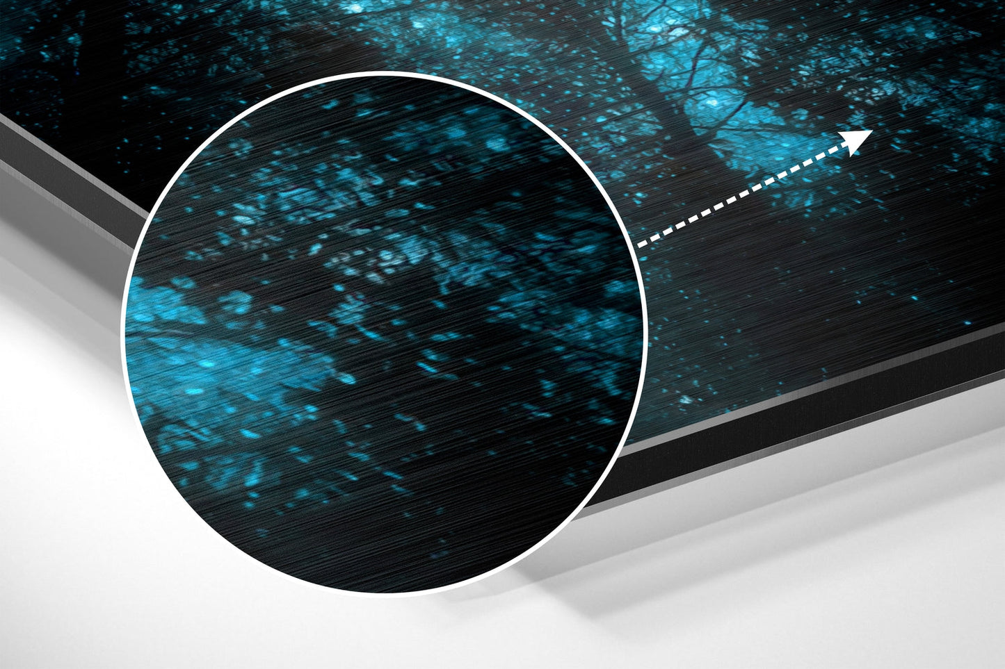 Never Stop Looking Up Brushed Aluminium Dibond Wall Art
