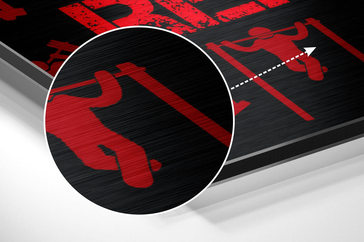 Eat, Lift, Sleep Brushed Aluminium Dibond Wall Art
