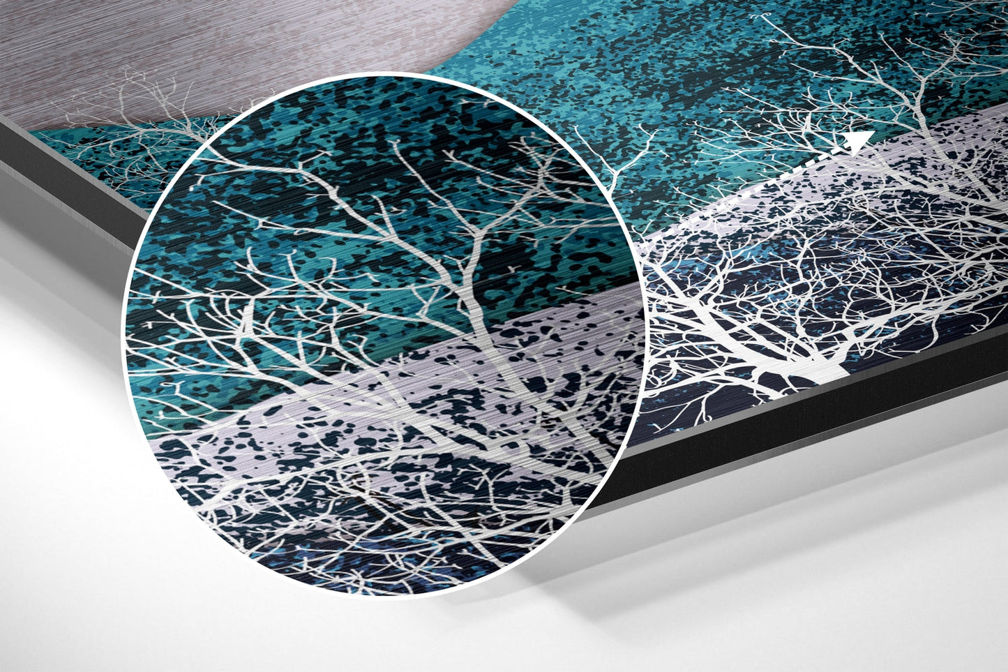 Wave Mountains Brushed Aluminium Dibond Wall Art