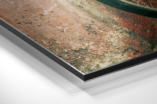 Retro Bcycle Brushed Aluminium Dibond Wall Art