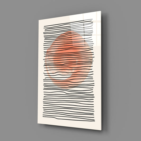 Abstract Sunset Glass Wall Art