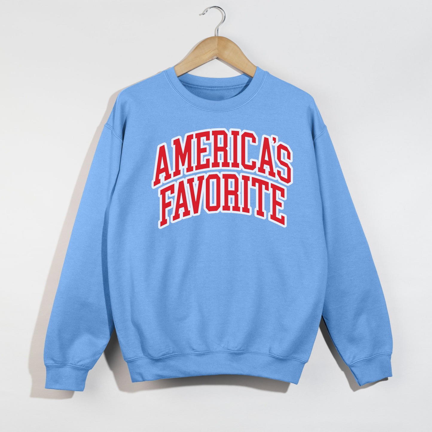 America’s Favorite Patriotic Crewneck Sweatshirt | Retro USA Graphic Sweatshirt
