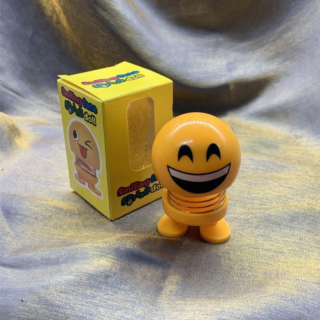 Cartoon Car Ornaments Electroplating Spring Shaking Head Doll Toy Shaking Head Toys Car Ornaments Bobblehead Nod Dolls Cute Cartoon Funny Wobble Head Robot Lovely Car Dashboard Decor Spring Car Decoration Doll Stretchable Toy Deformation