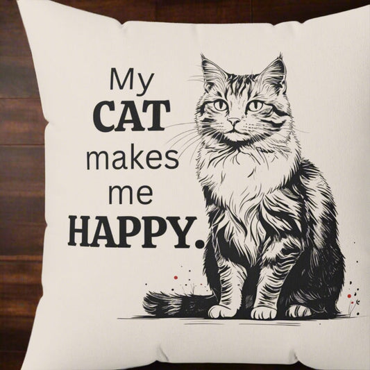 Cat Lover Decorative Pillow - Stylish Home Decor for Cat Owners