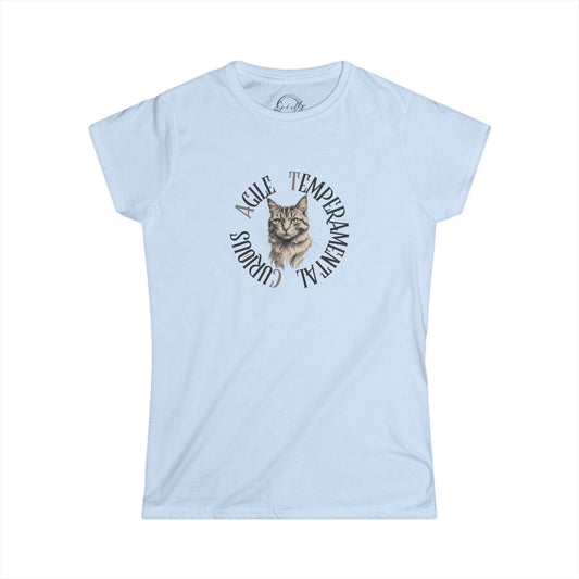 Whimsical Cat Lover's Softstyle Tee