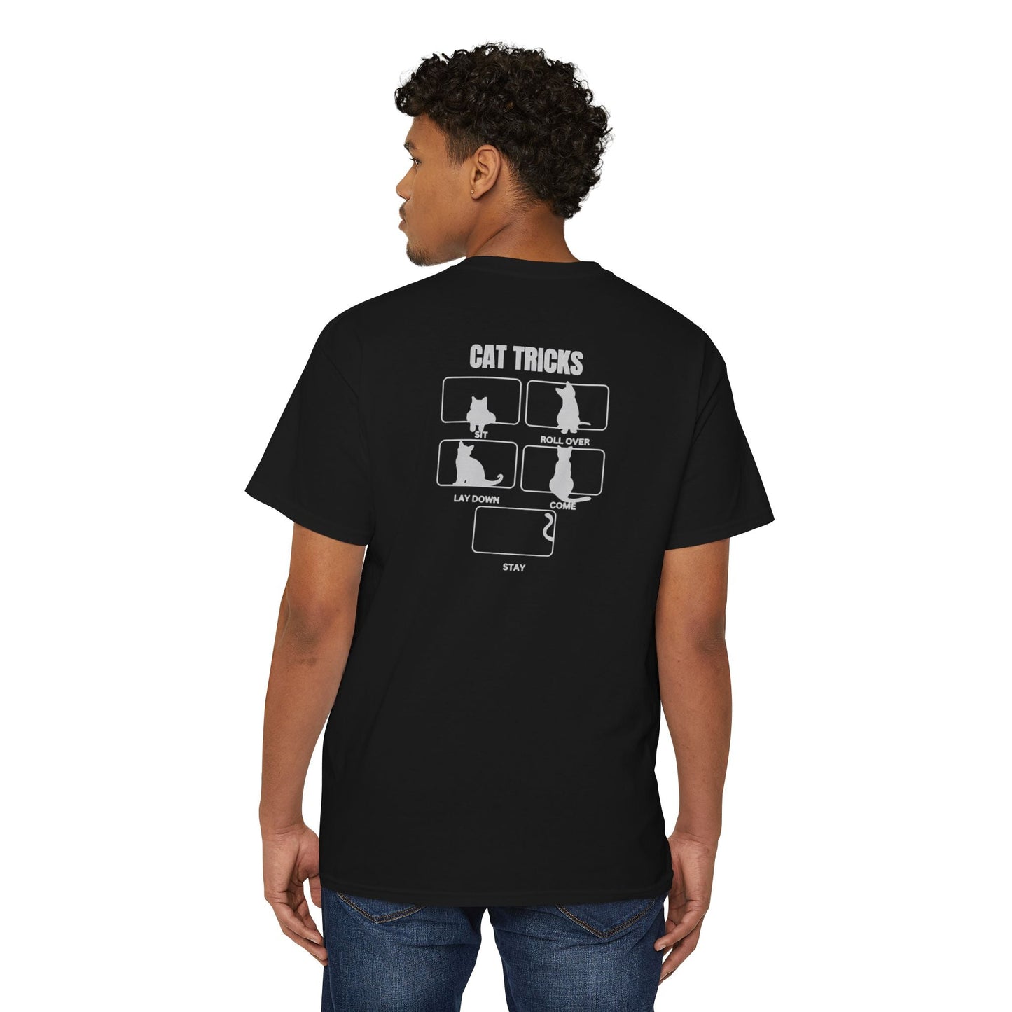 Cat Tricks Unisex Heavy Cotton Pocket Tee