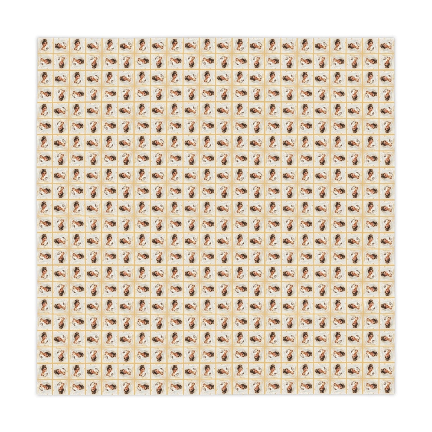 Charming Golden Cat Lady Tablecloth