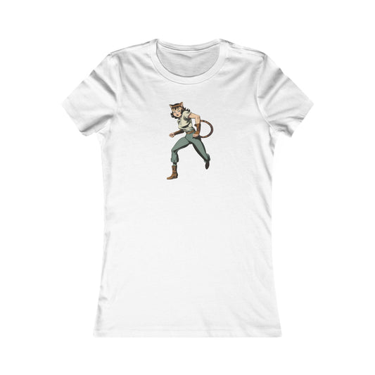 Comic Cat Lady Women's Favorite Tee - Trendy Graphic Tee