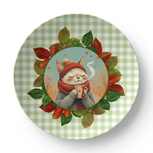 Country Autumn Kitty Collectible Plate