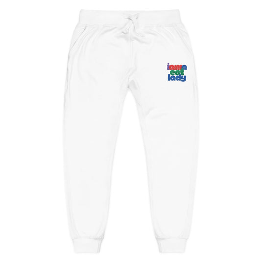 Cozy Embroidered Unisex Fleece Sweatpants for Relaxation