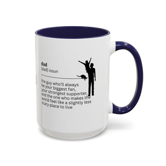 Dad Biggest Fan Accent Coffee Mug - Perfect Gift for Dads