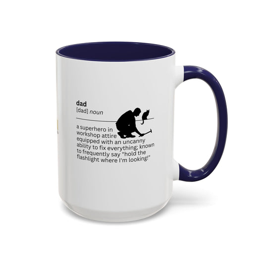 Dad Flashlight Accent Coffee Mug - Perfect Gift for Dads