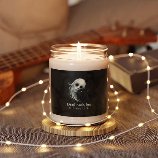 Dead Inside Scented Soy Candle for Halloween Decor