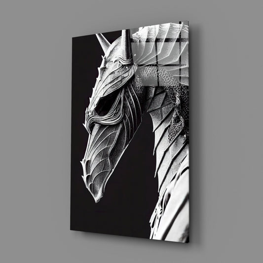 Iron Dragon Glass Art || Designer Collection