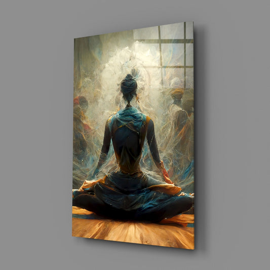 Meditation Glass Art || Designer Collection