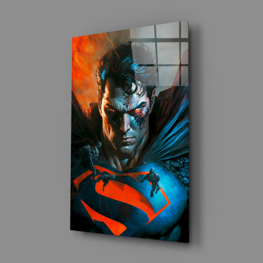 Bloody Superman Glass Wall Art || Designer Collection