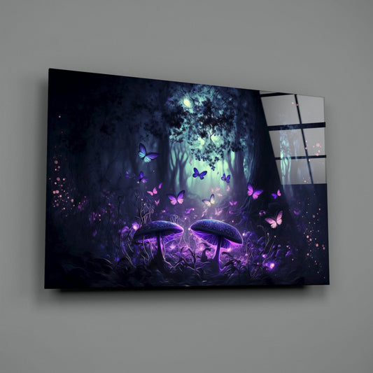 Mushrooms' Love Glass Wall Art || Designer Collection