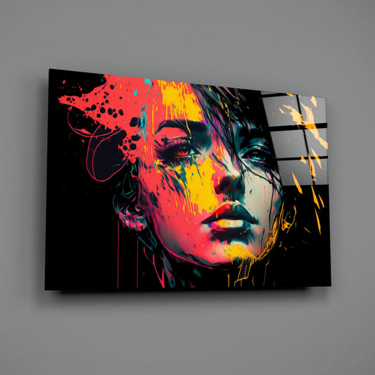 Rebel Beauty Glass Wall Art || Designer Collection