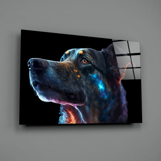 Space Dog Glass Wall Art || Designer Collection