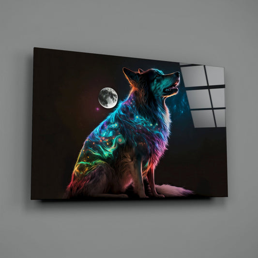 Space Dog Glass Wall Art || Designer Collection