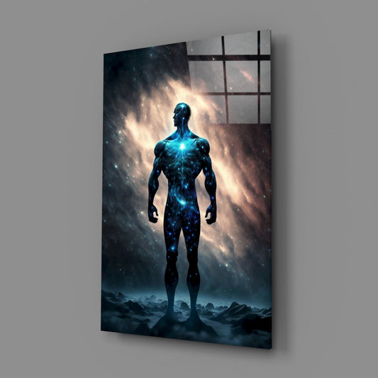 Vitruvius Man Glass Wall Art || Designers Collection