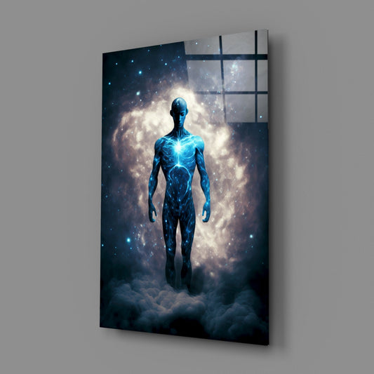 Vitruvius Man Glass Wall Art || Designers Collection