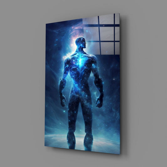 Vitruvius Man Glass Wall Art || Designers Collection