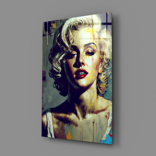 Marilyn Monroe Glass Wall Art || Designer Collection