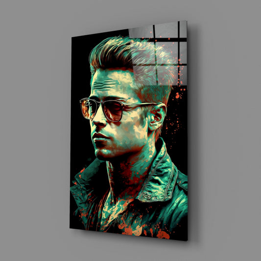 Fight Club - Tyler Durden Glass Wall Art || Designer Collection