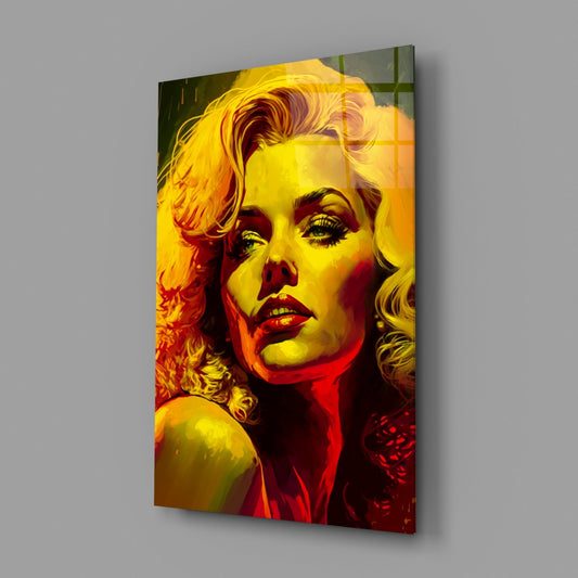Marilyn Monroe Glass Wall Art || Designer Collection
