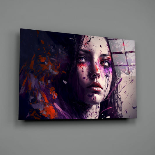 Beauty of a Sadness Glass Wall Art || Designer Collection