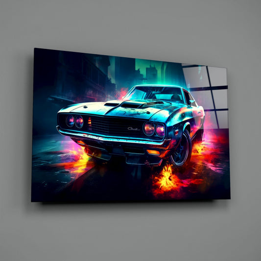 1970 Dodge Challenger Glass Wall Art || Designer Collection