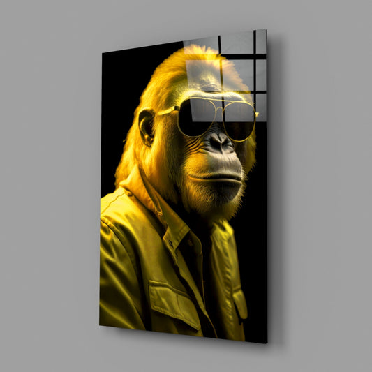 Ape the Cool Glass Wall Art || Designer Collection
