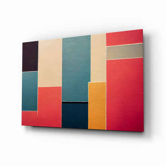 Rectangles Glass Wall Art|| Designer's Collection