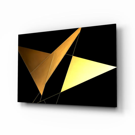 Yellow Wings Glass Wall Art|| Designer's Collection