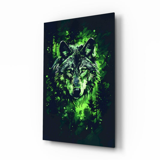 Wolf Glass Wall Art || Designer Collection