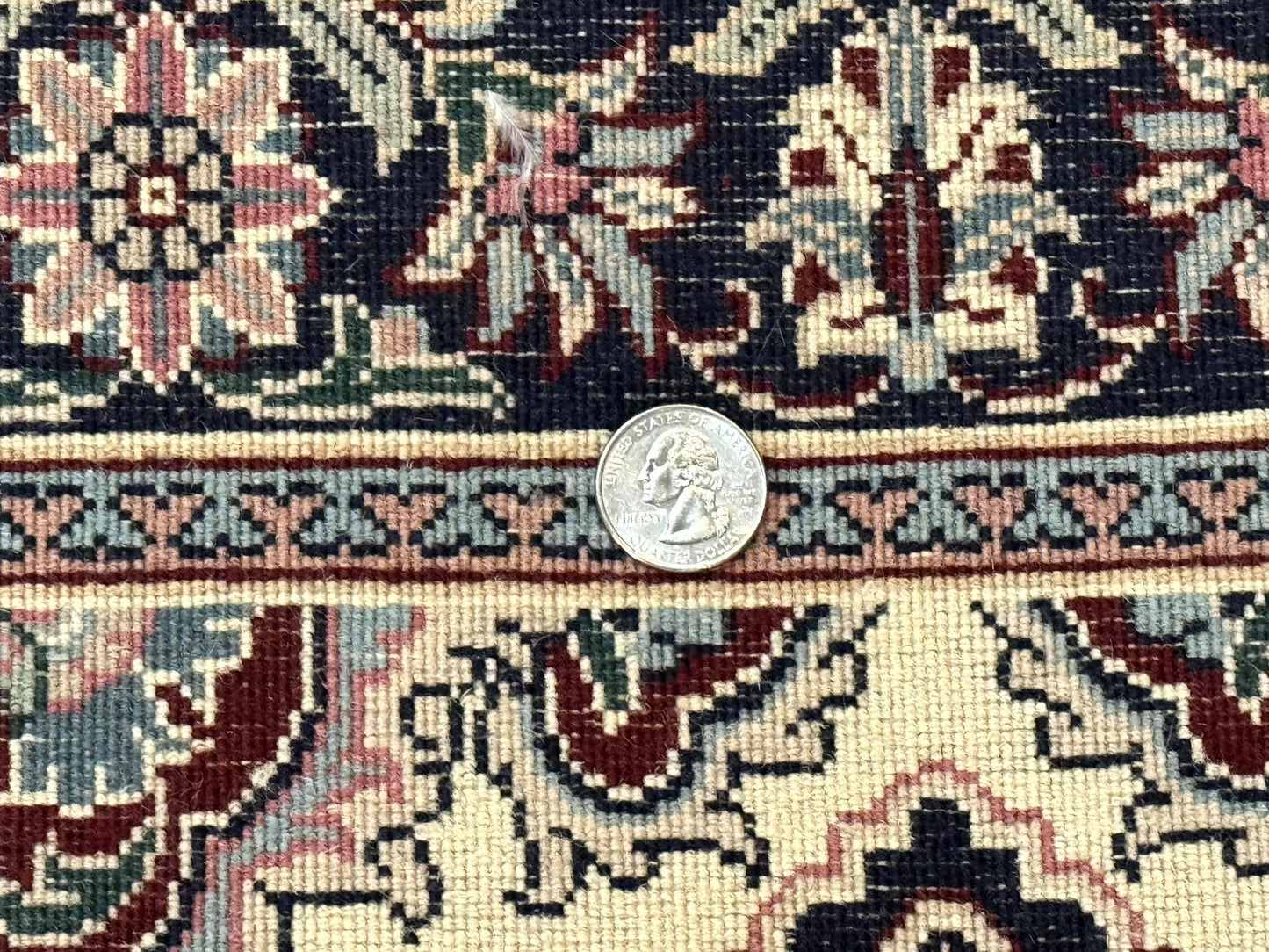 Sino Persian Runner Rug 2.7 x 8, Floral, Handmade, 250 KPSI