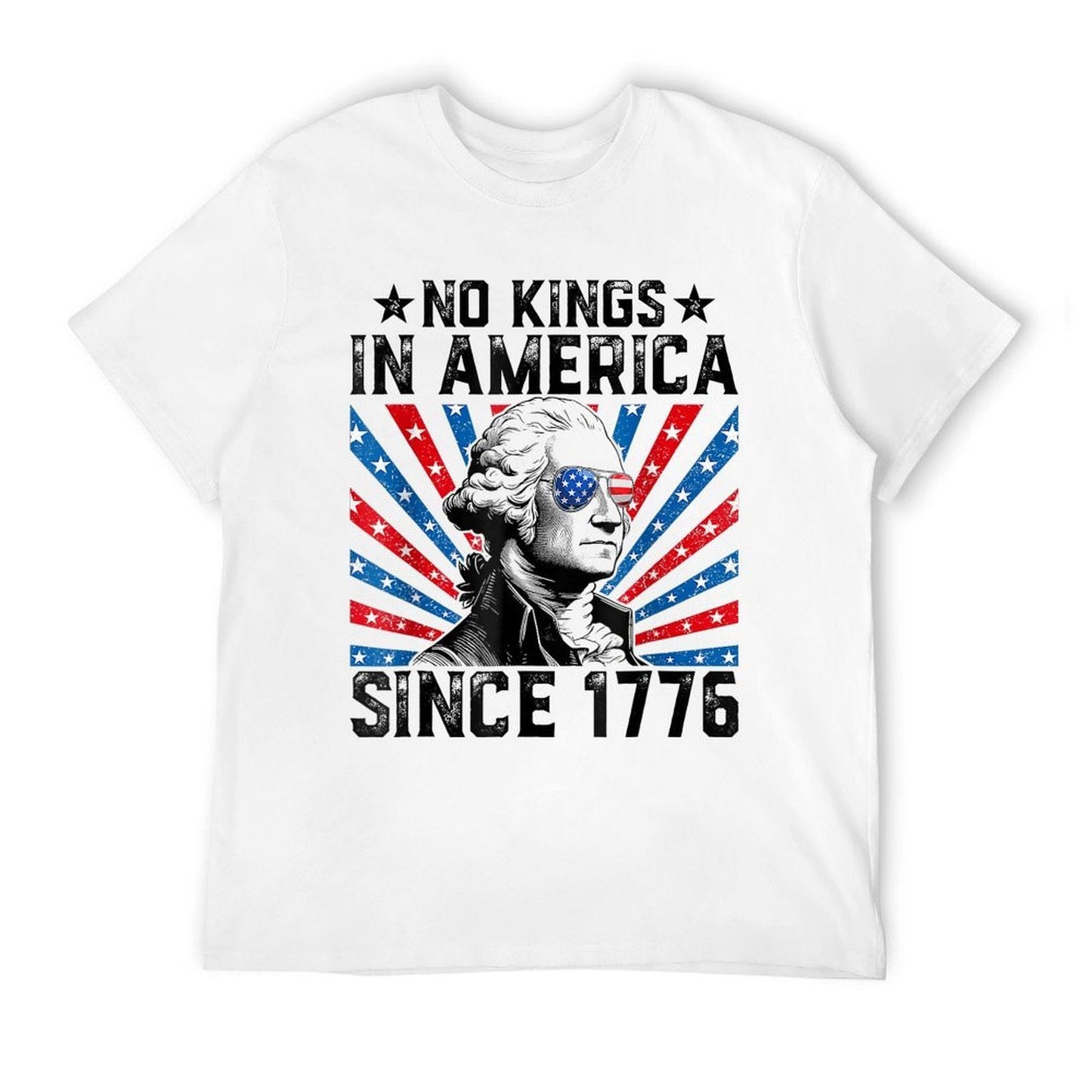 No Kings In America Since 1776 Distressed Lightweight T-Shirt