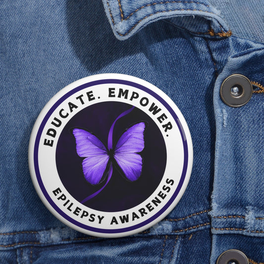 Educate. Empower. Epilepsy Awareness Pinback Button