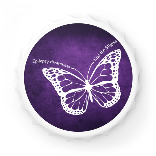 Epilepsy Awareness Butterfly Bottle Opener - End the Stigma
