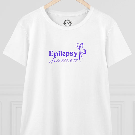 Women's Purple Ribbon Epilepsy Awareness T-Shirt - Show Your Support