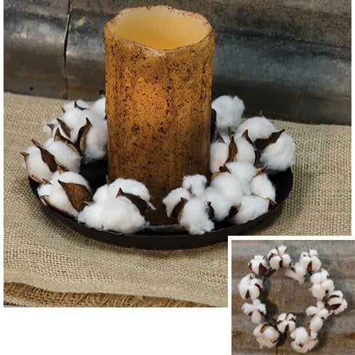 Country Cotton Ball Ring 4" (Pack of 4)