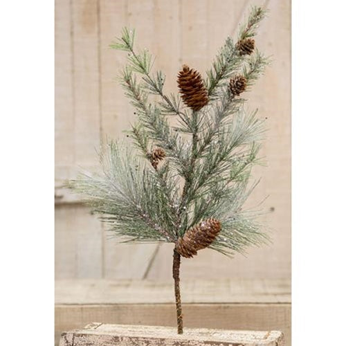 Icy Glittered Needle Pine Spray (Pack of 4)