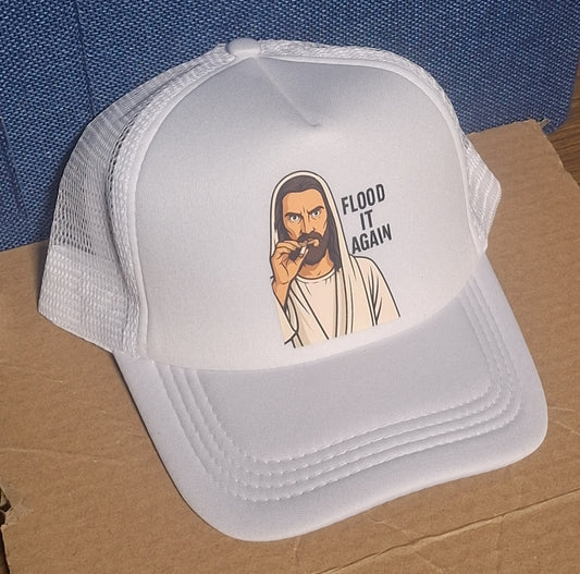 Adjustable Trucker Baseball Hat Flood It Again