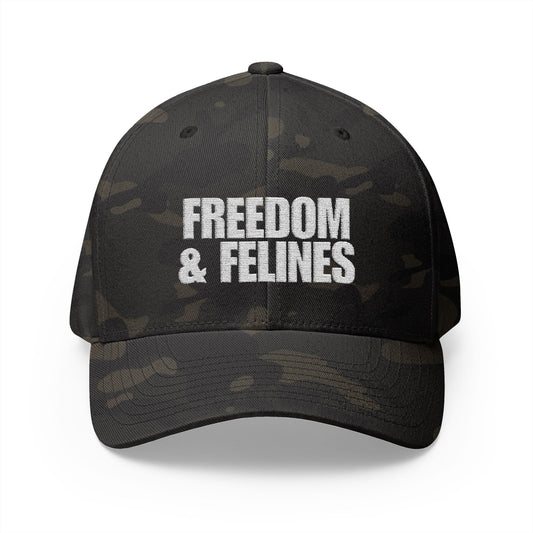 Freedom & Felines Camo Embroidered Hat